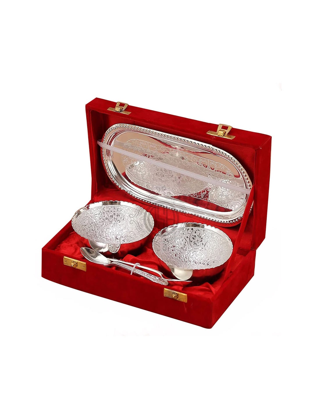

DSH Crafting Your Curiosity Silver Toned 4 Pieces Metal Gift Set with Velvet Box