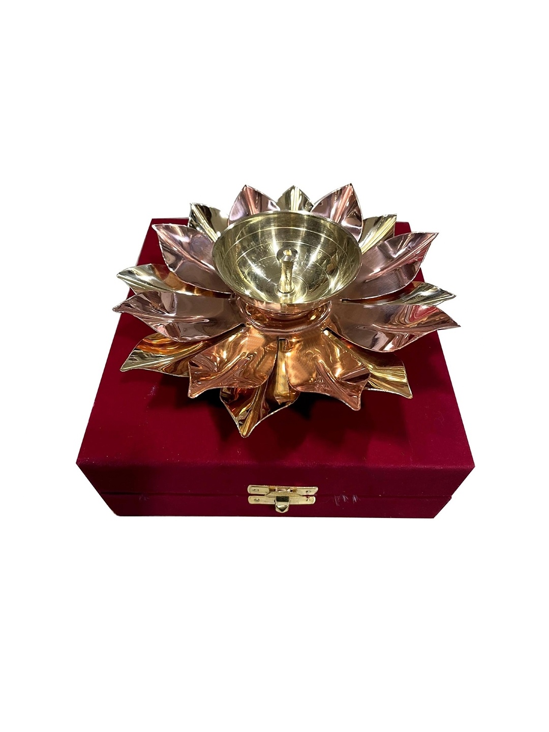

DSH Crafting Your Curiosity Gold Toned Textured Brass Lotus Diya