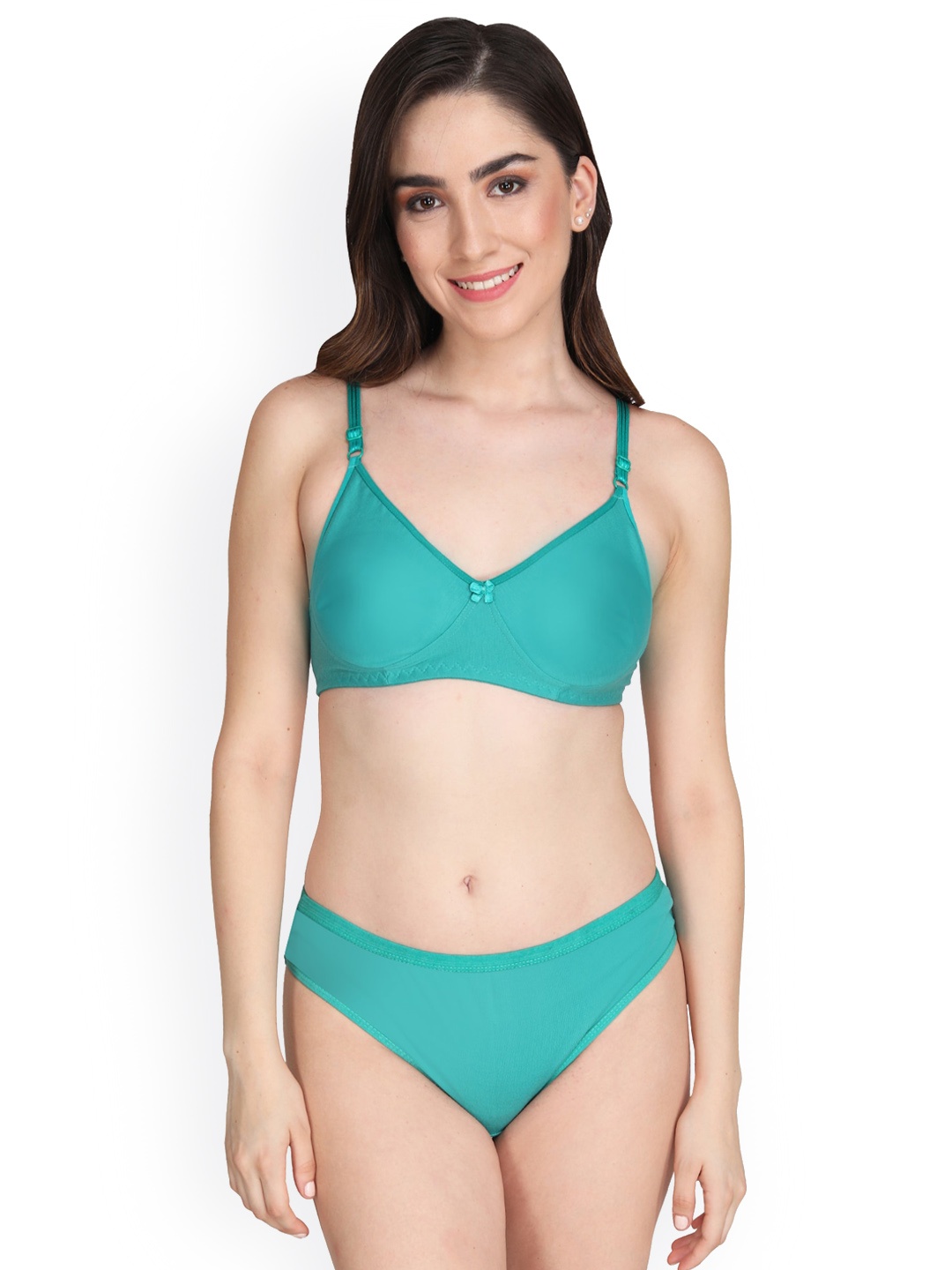 

Liigne Women Padded Lingerie Set, Green