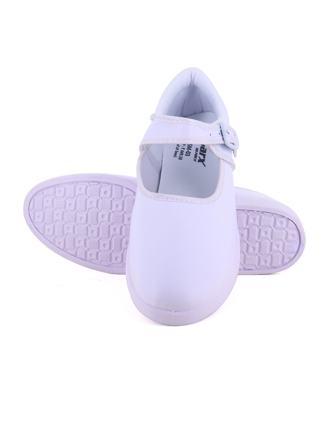 

Sparx Girls Comfort Insole Buckle School Shoe, White