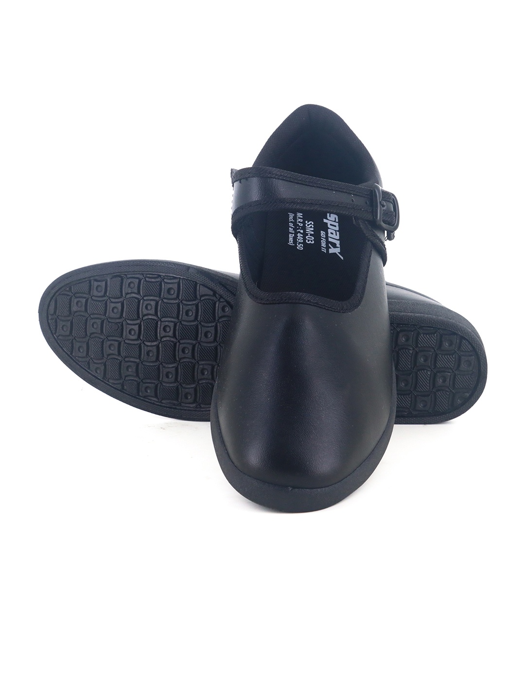 

Sparx Girls Buckle-Closure Comfort-Insole School Shoes, Black