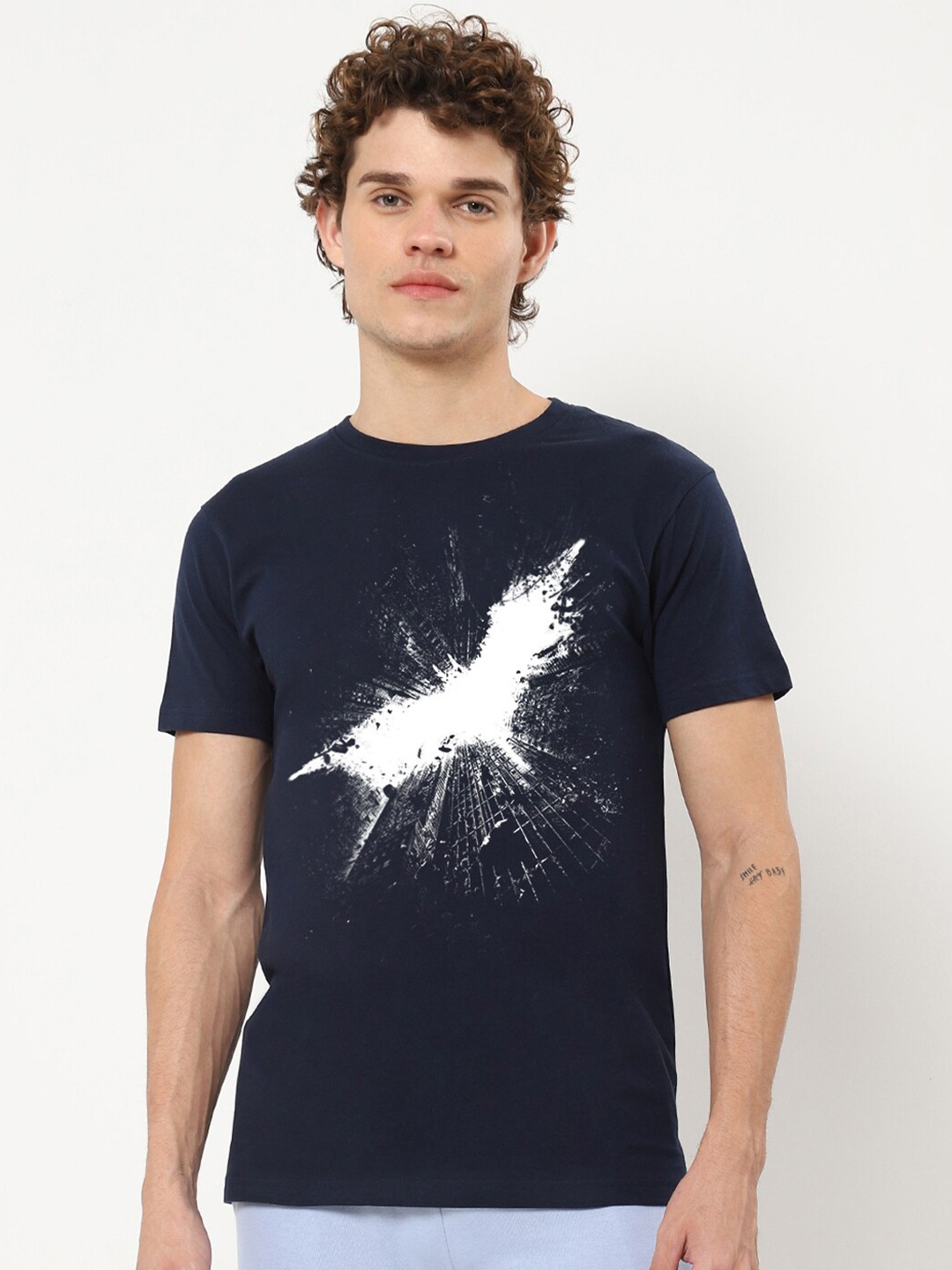 

Bewakoof Graphic Printed Cotton T-shirt, Blue
