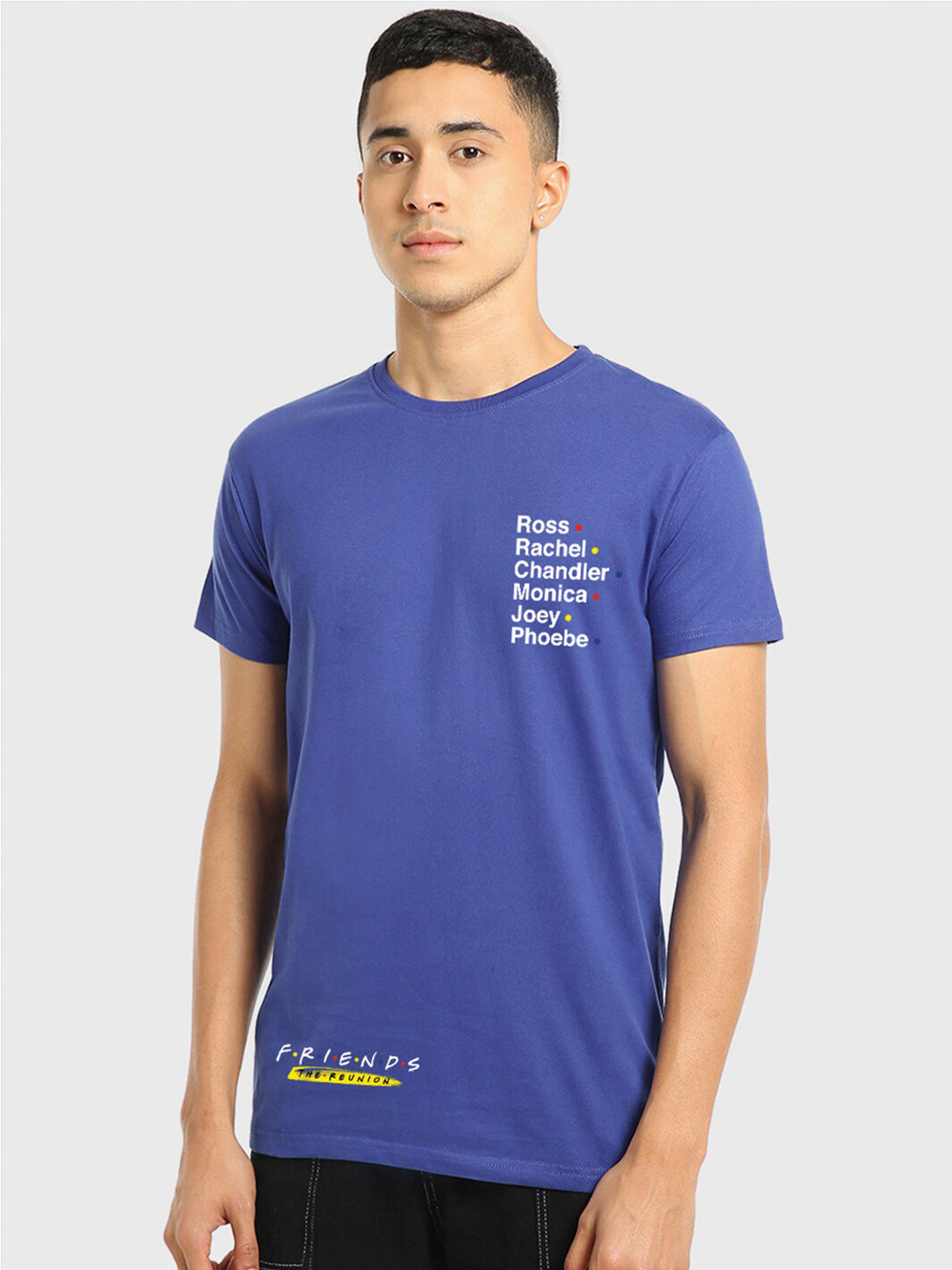 

Bewakoof Typography Printed Cotton T-shirt, Blue