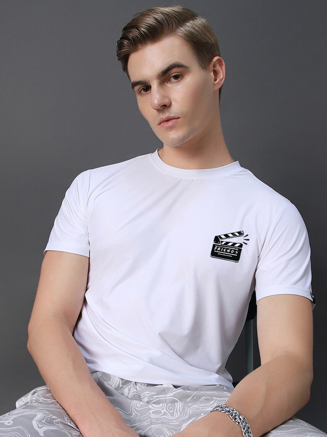 

Bewakoof Friends Printed Cotton T-shirt, White