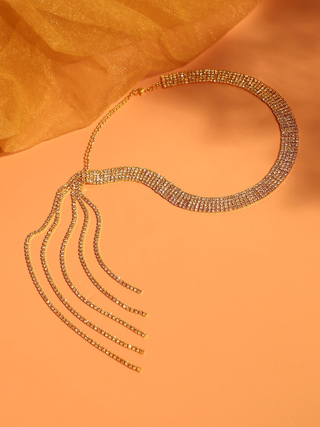 

SOHI Silver-Plated Minimal Designer Choker Necklace