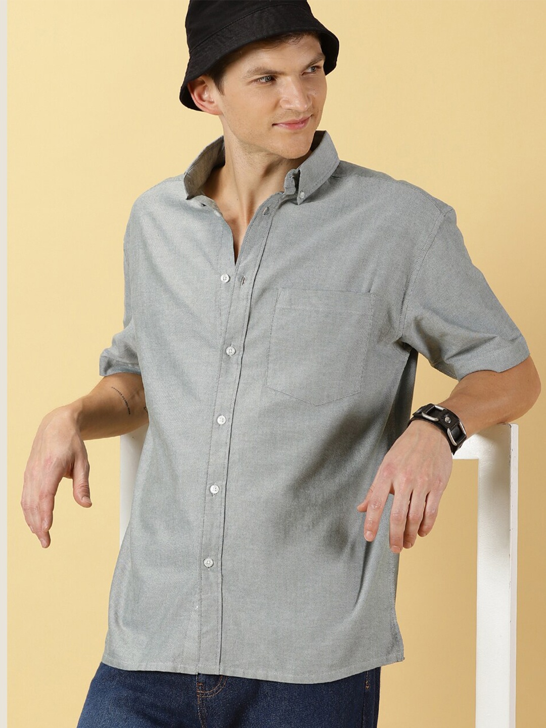 

Thomas Scott Relaxed Boxy Pure Cotton Casual Shirt, Olive