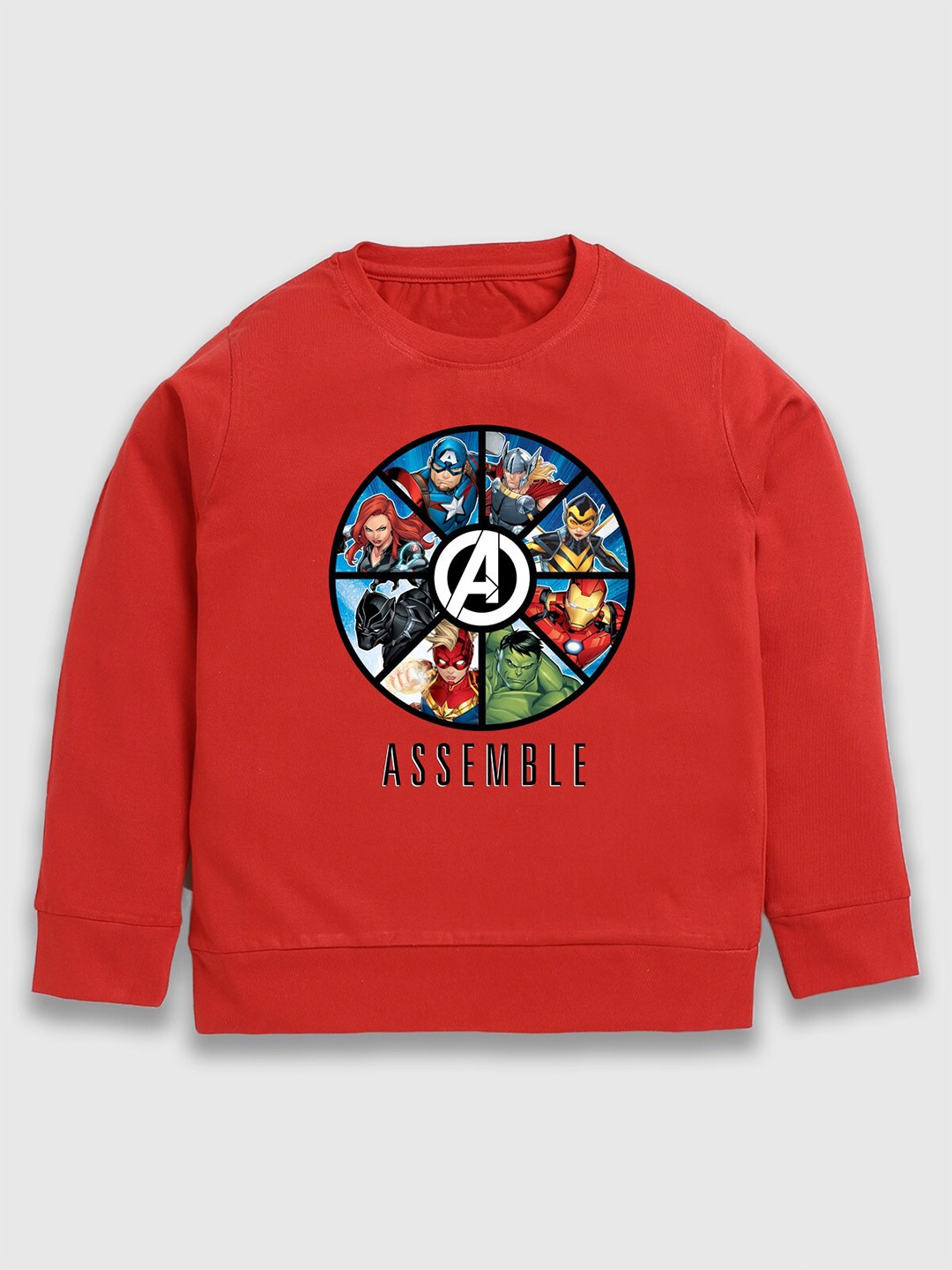 

BAESD Boys Avengers Printed Long Sleeves Cotton Sweatshirt, Red