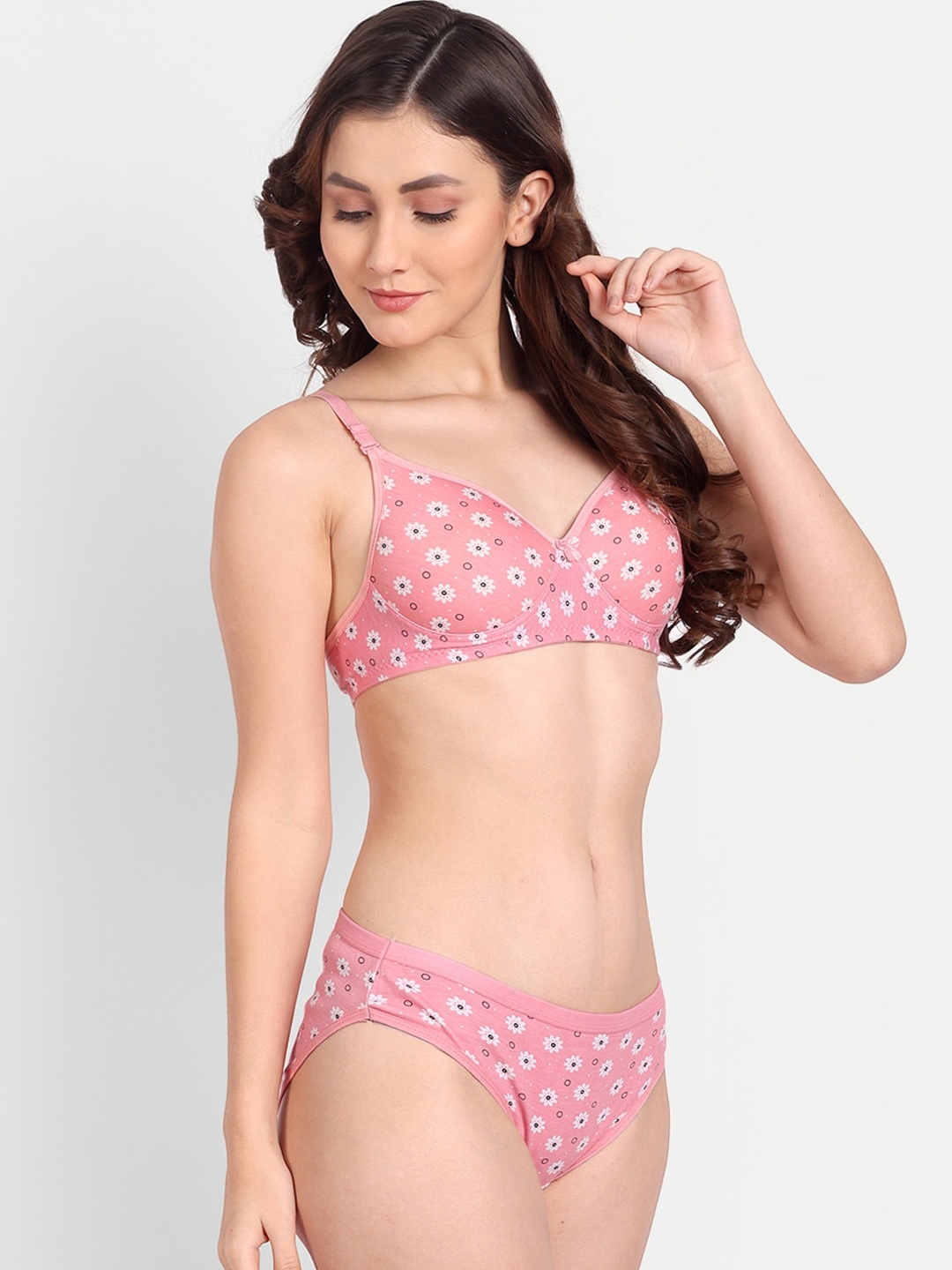 

Liigne Printed Padded Lingerie Set VC0429BP, Pink