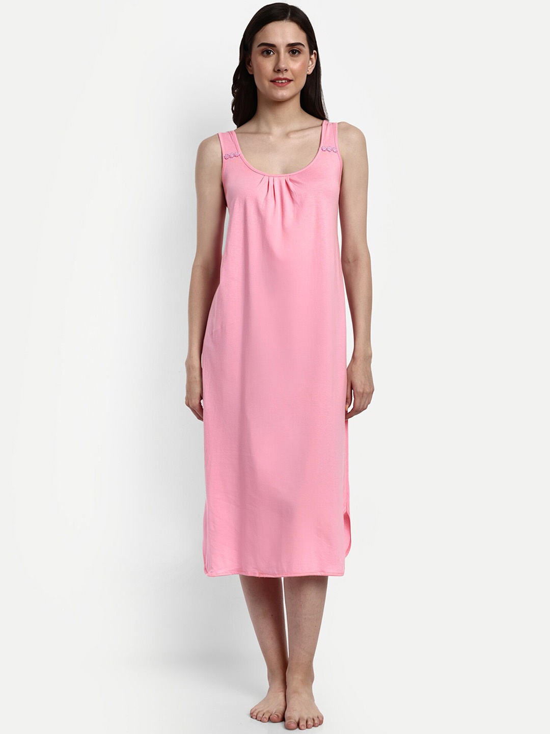 

BLAZON Pure Cotton Nighty Slip, Pink