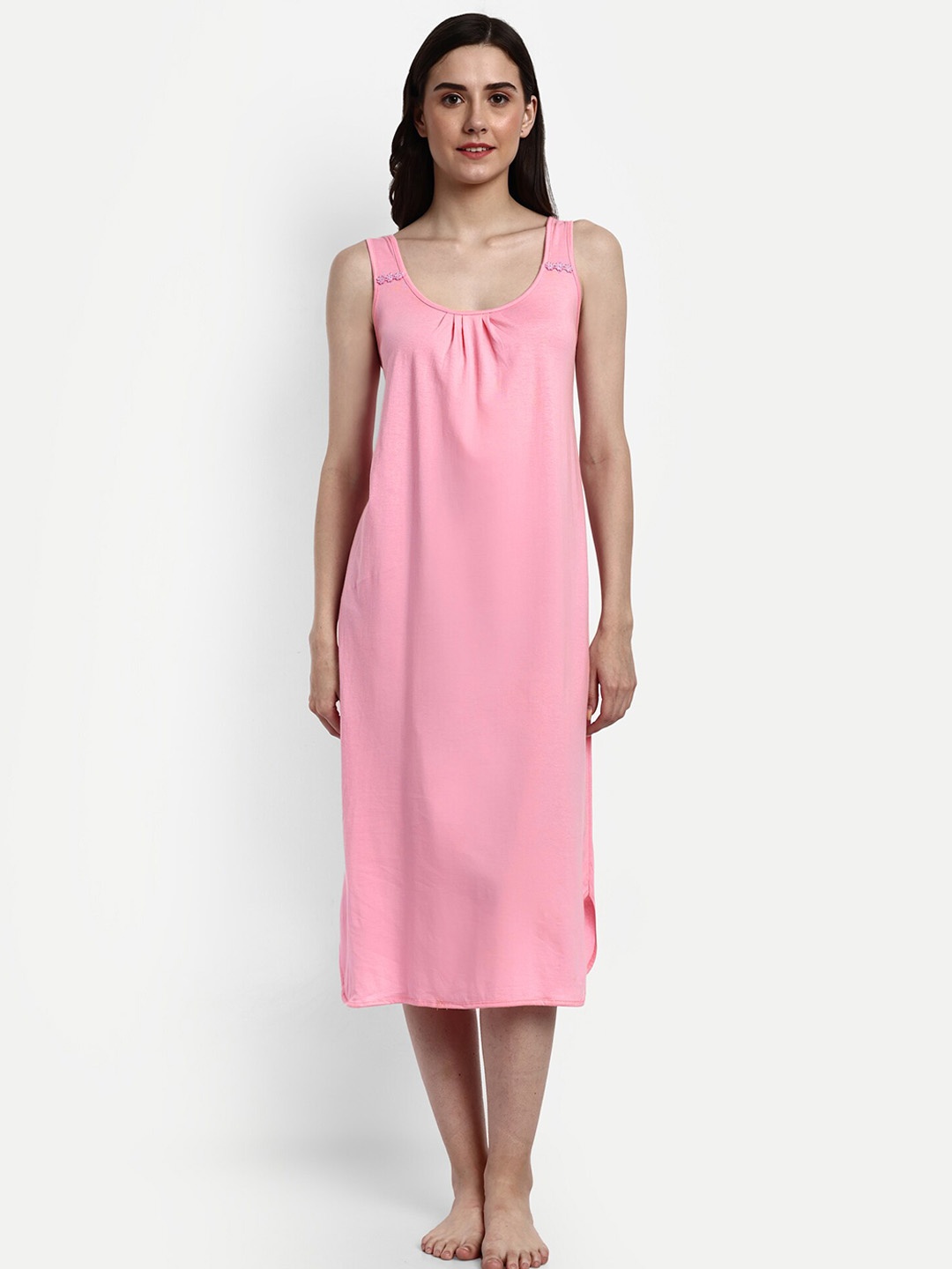 

BLAZON Pure Cotton Nighty Slip, Pink