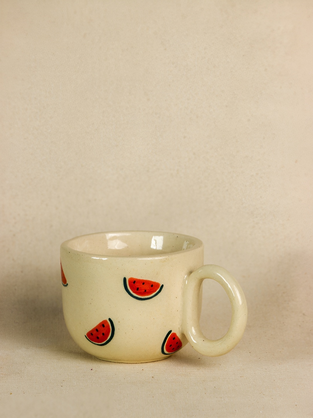 

The Orby House White Textured Ceramic Glossy Mug