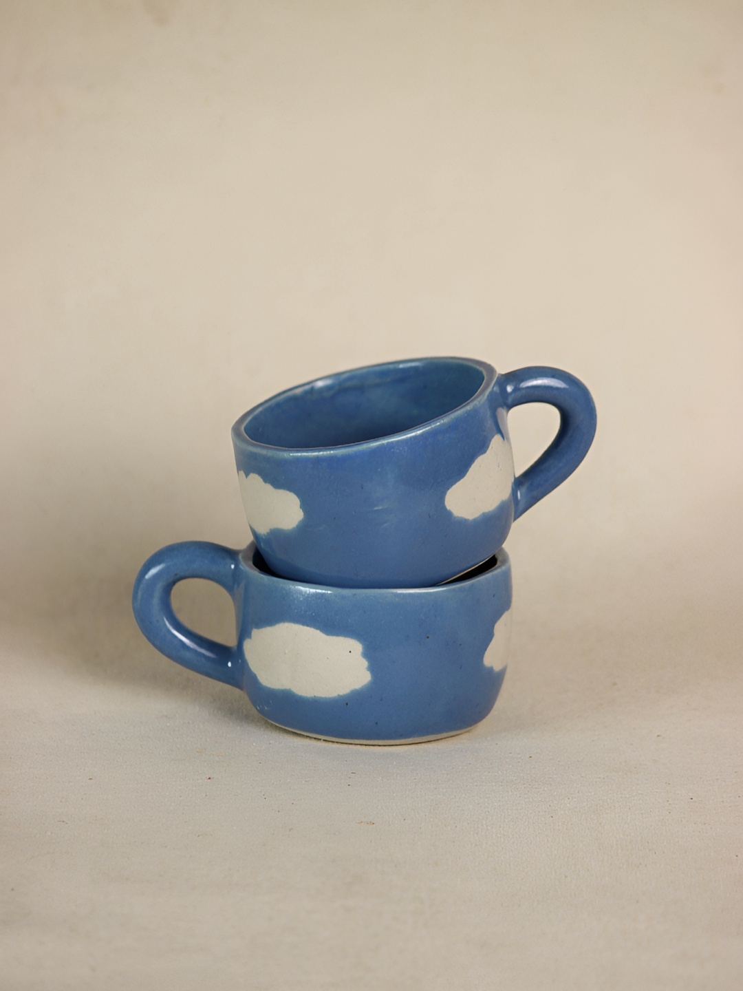 

The Orby House Pink Handcrafted Ceramic Cup 200ml, Blue