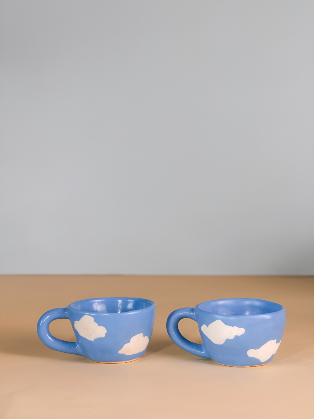 

The Orby House Blue 2 Pieces Textured Ceramic Glossy Mug