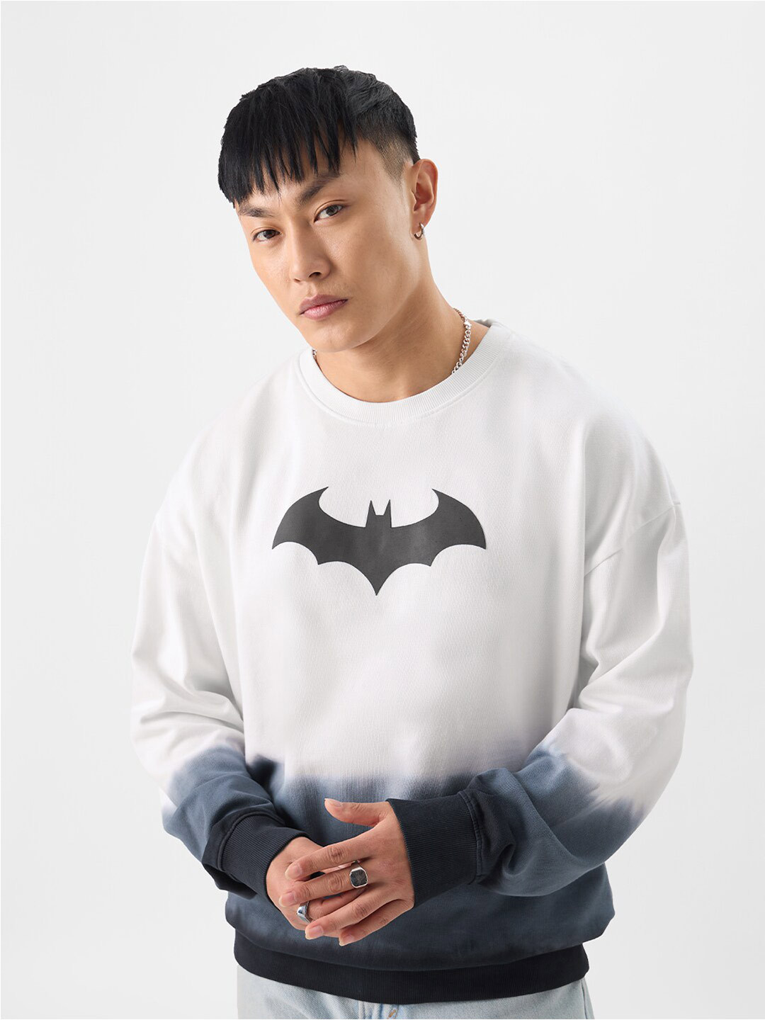 

The Souled Store Batman Printed Long Sleeves Pullover Sweatshirt, White