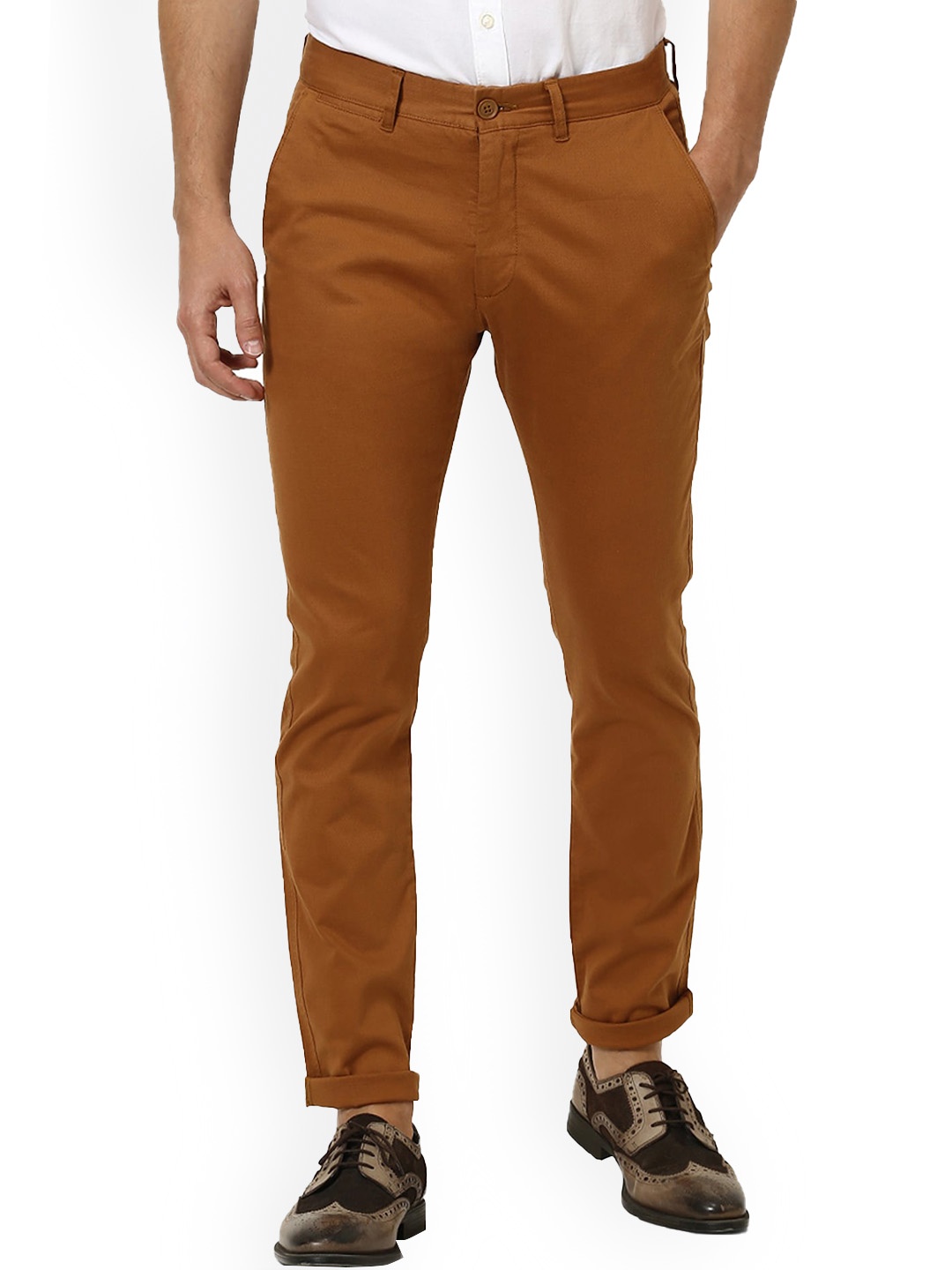 

Celio Men Slim Fit Mid-Rise Trouser, Camel brown
