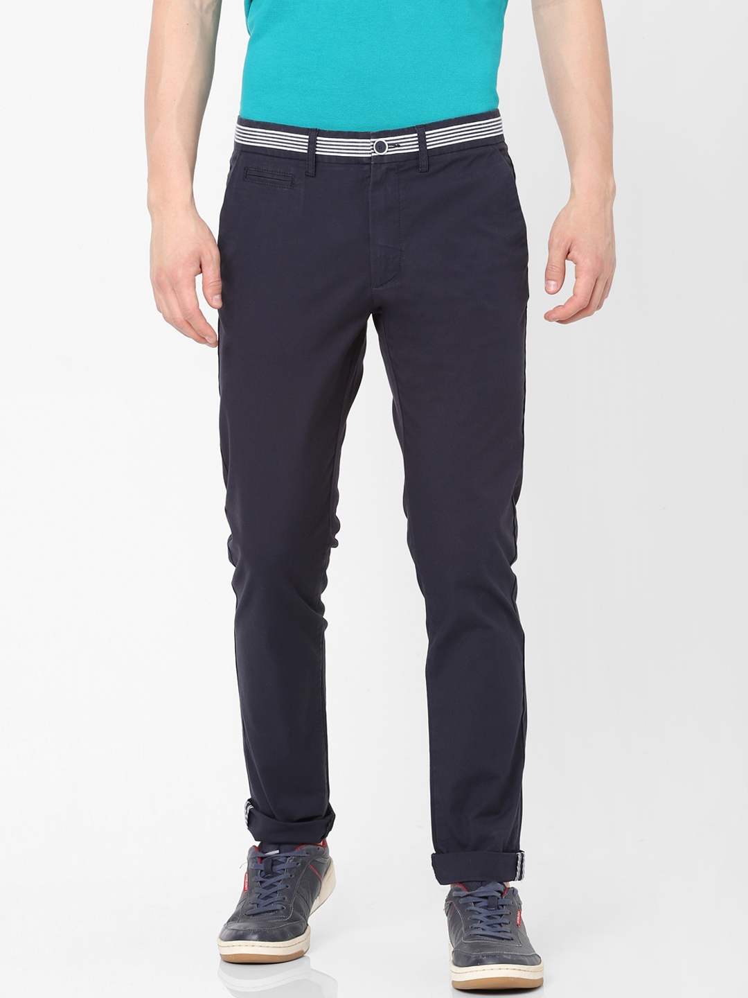 

Celio Men Mid-Rise Chinos Trousers, Navy blue
