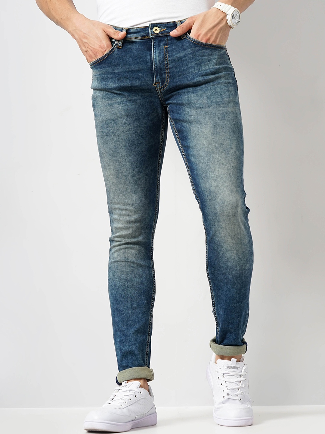 

Celio Men Jean Skinny Fit Heavy Fade Jeans, Blue