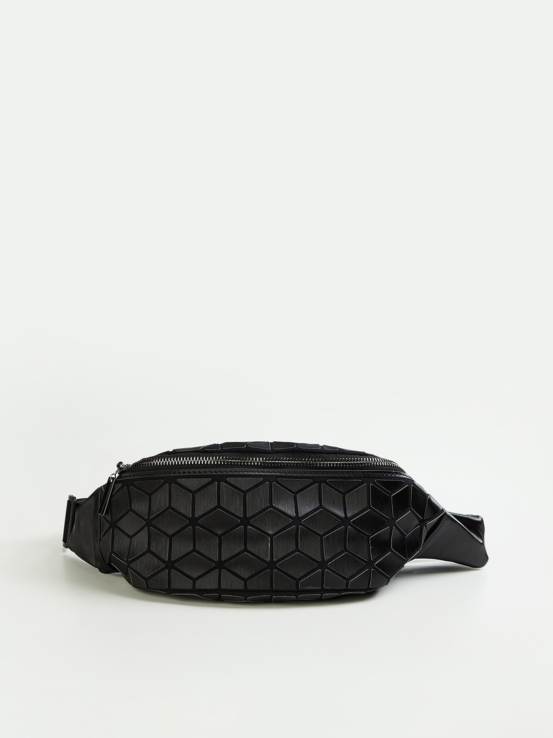 

Ginger by Lifestyle Women Textured Waist Pouch, Black