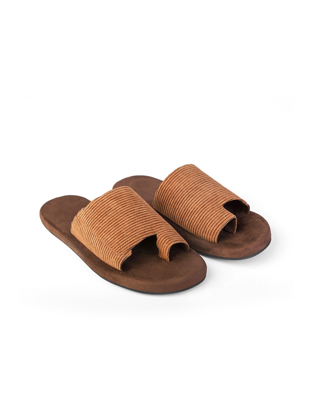 

Planet Paaduks Men Iru Luxe Corduroy Vegan Suede Comfort Sandals, Brown