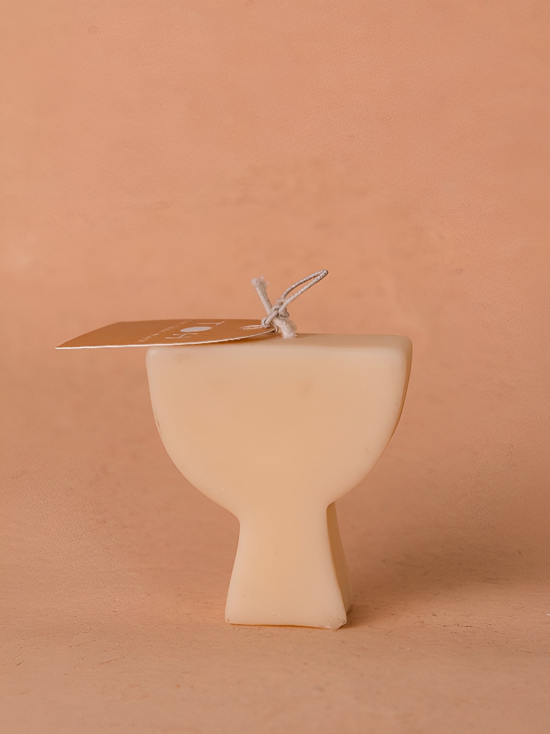 

The Orby House Beige Abstract Shape Pillar Candle