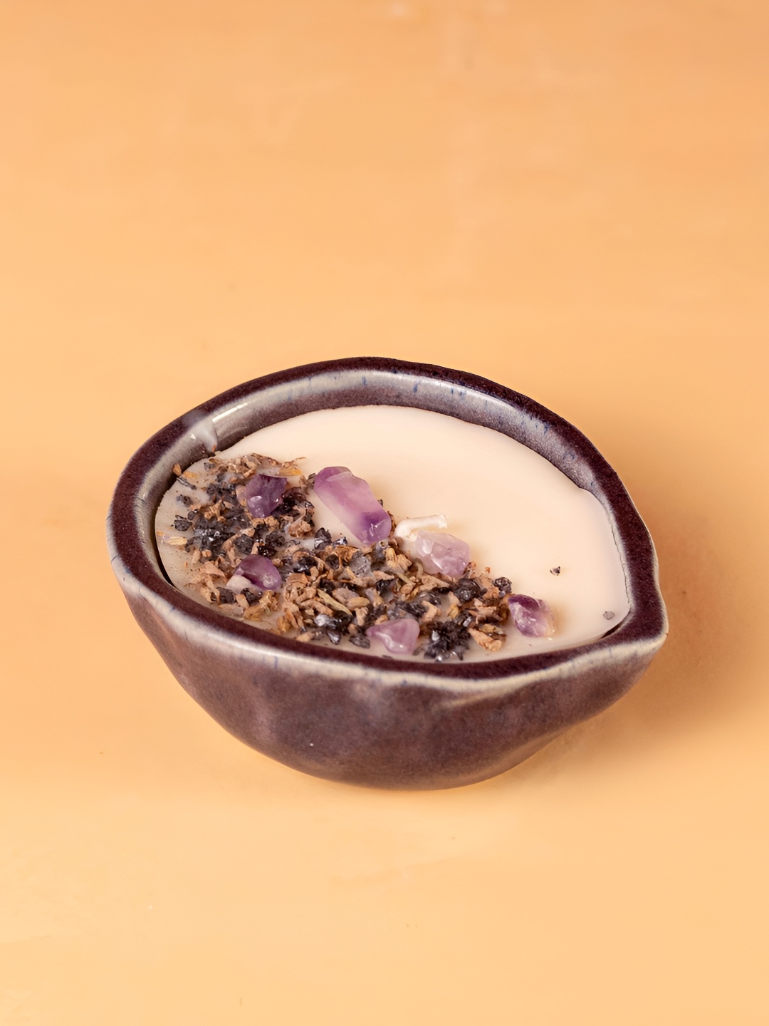

The Orby House Purple Ceramic Diya Jar Candle