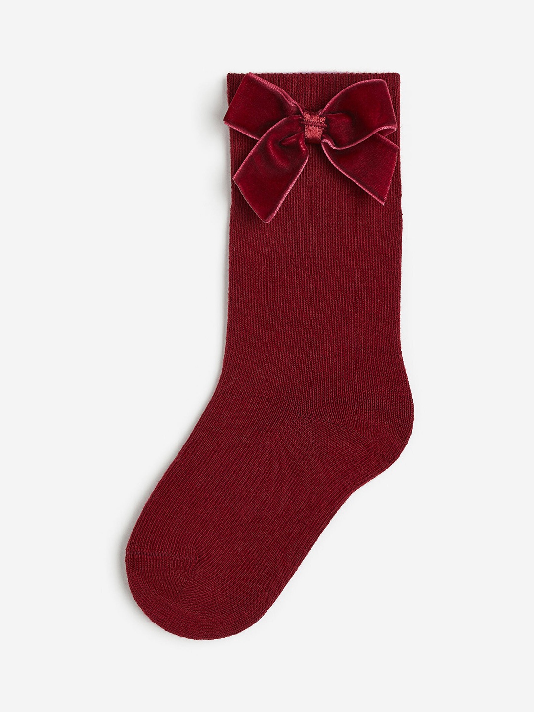 

H&M Boys Bow-Detail Knee Socks, Red