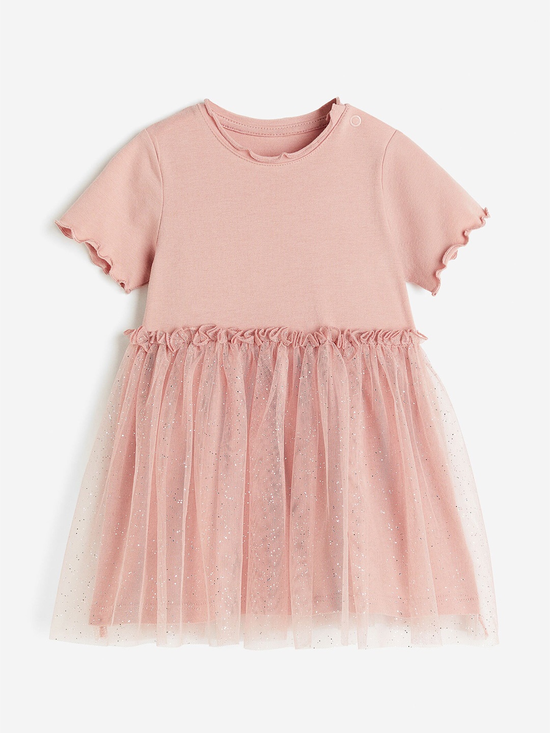 

H&M Girls Tulle-Skirt Jersey Dress, Pink
