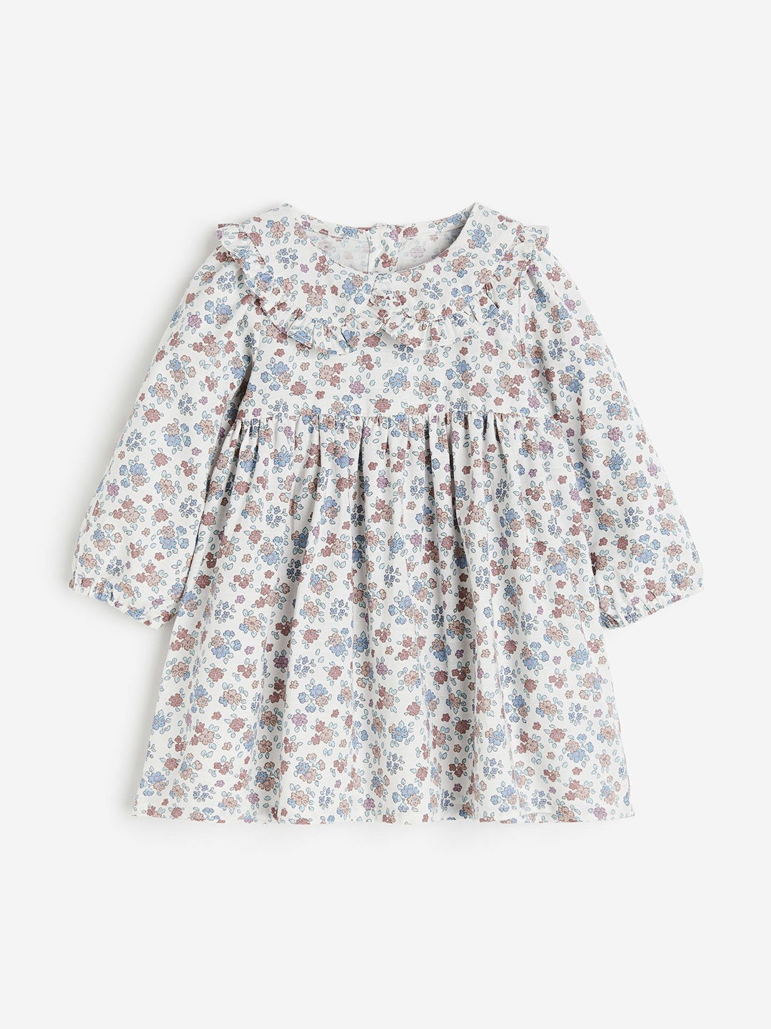 

H&M Girls Collared Cotton Dress, White