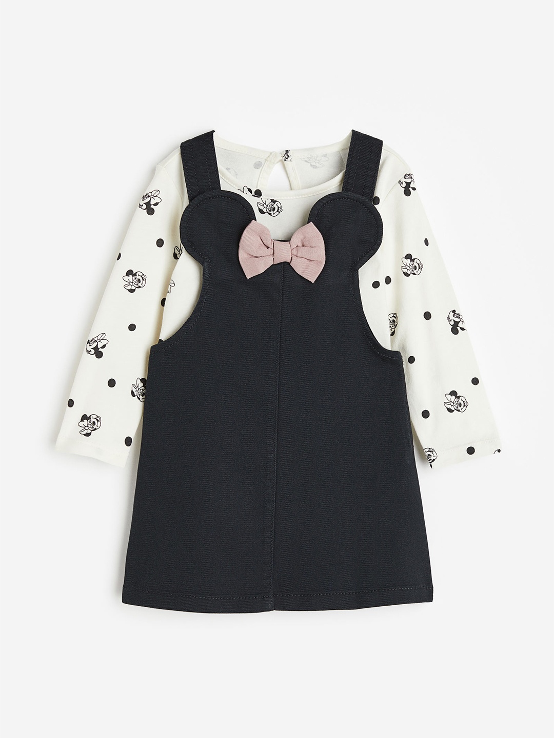 

H&M Girls 2-Piece Top And Dress Set, Black