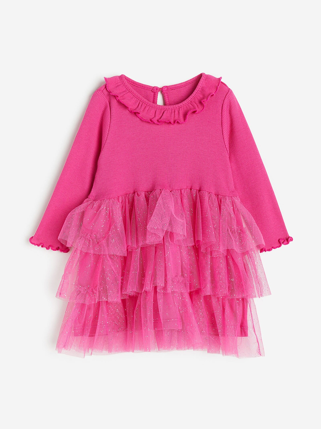 

H&M Girls Tulle-Skirt Jersey Dress, Pink