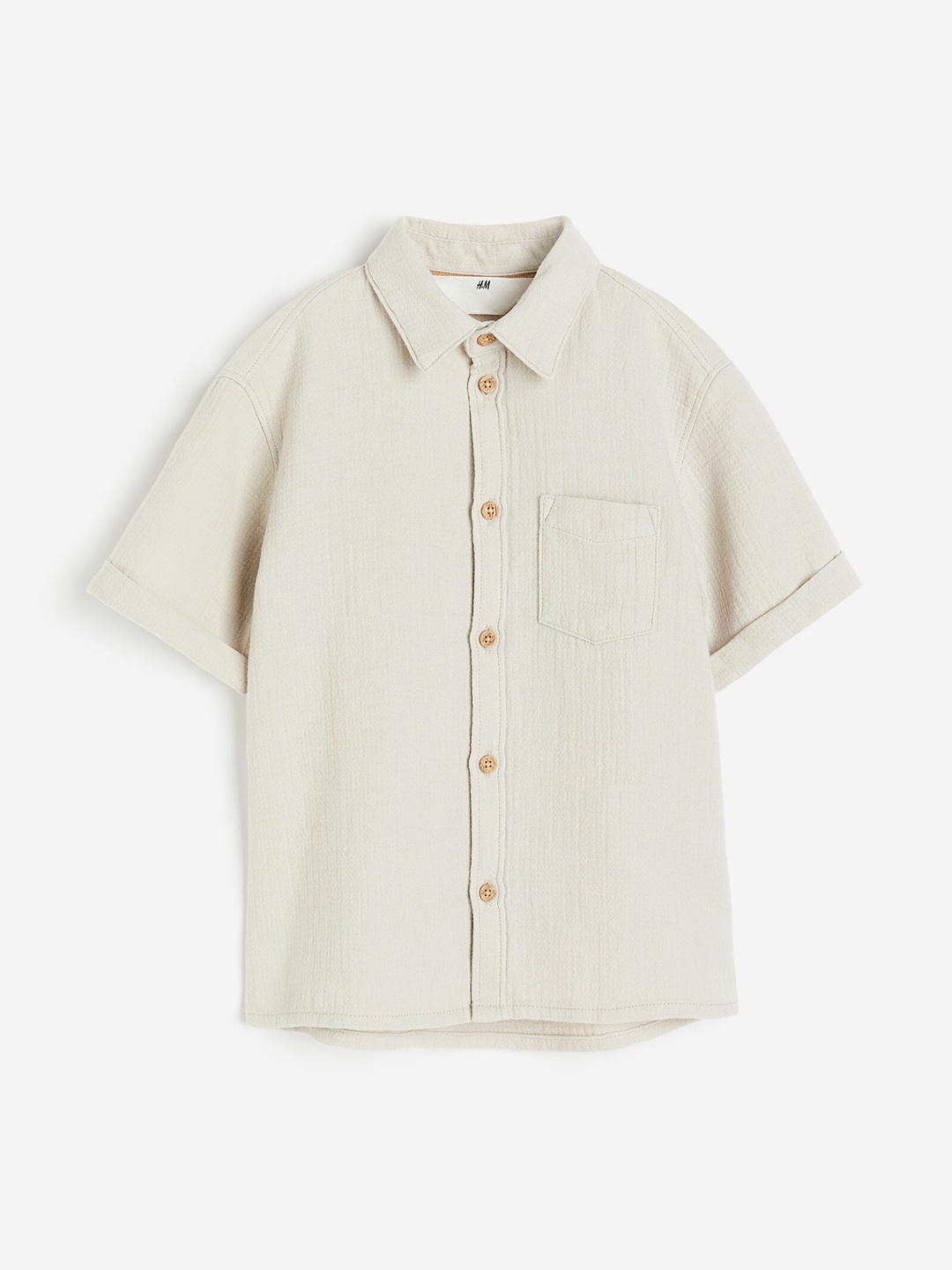 

H&M Boys Cotton Shirt, Beige