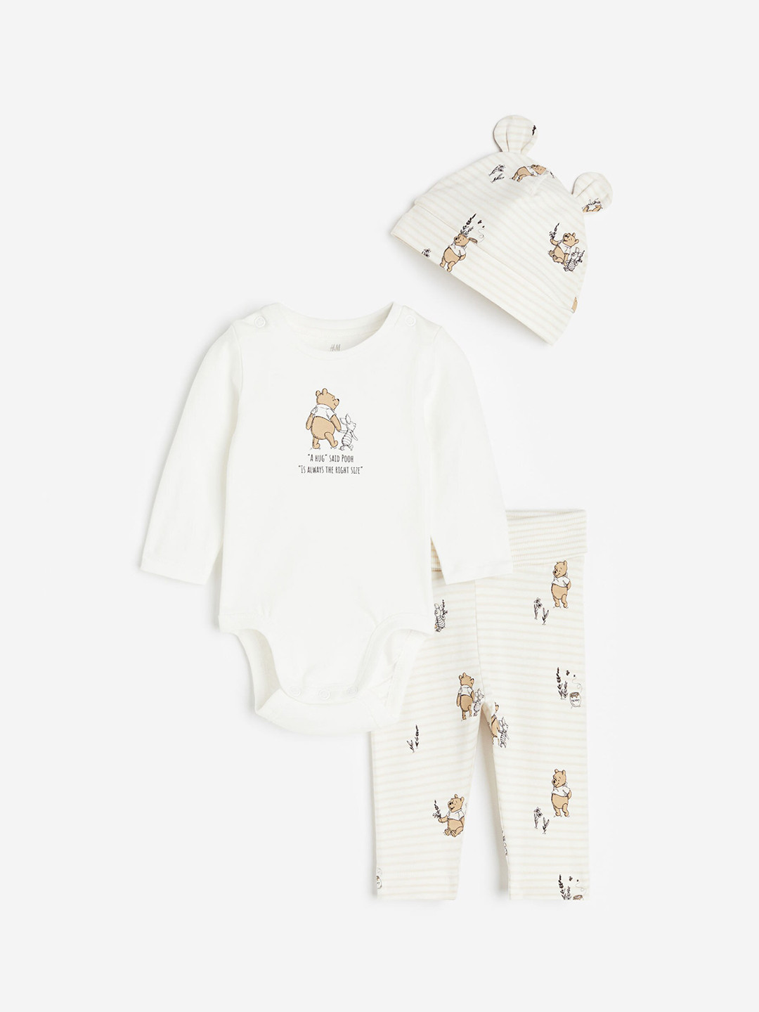 

H&M Infant Girls 3-Piece Jersey Set, White