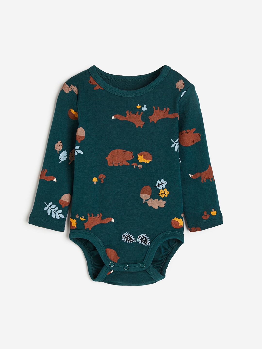 

H&M Girls Long-Sleeved Bodysuit, Teal