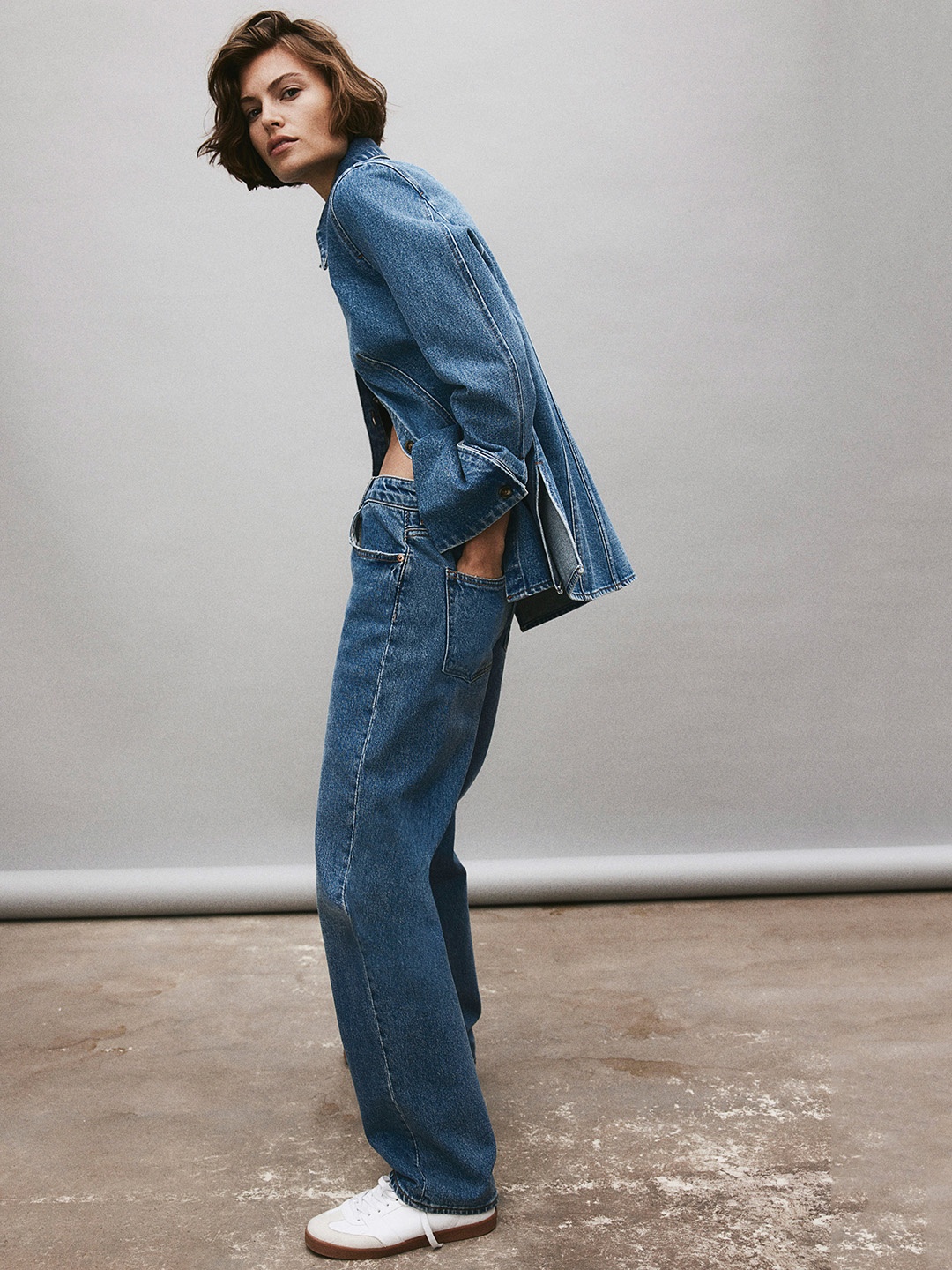 

H&M Women Tapered High Jeans, Blue