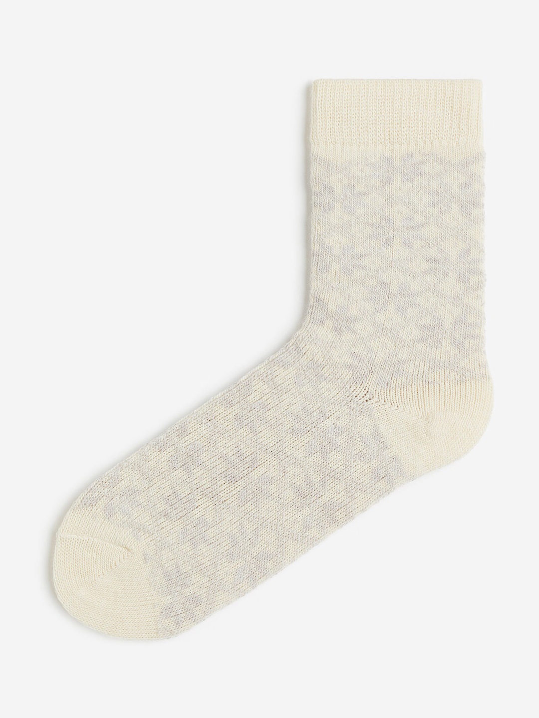 

H&M Men Wool-Blend Socks, Beige