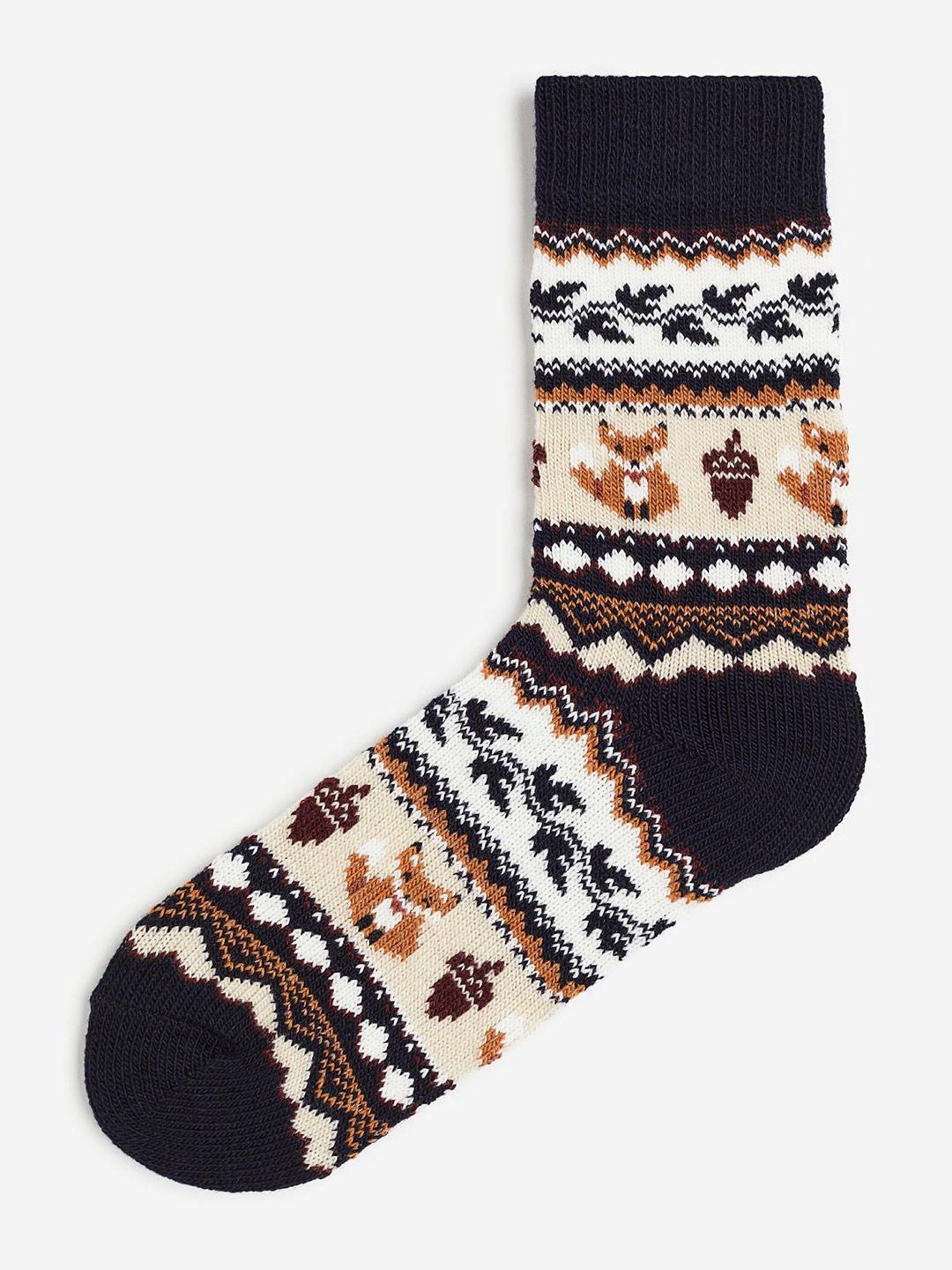 

H&M Men Wool-Blend Socks, Brown