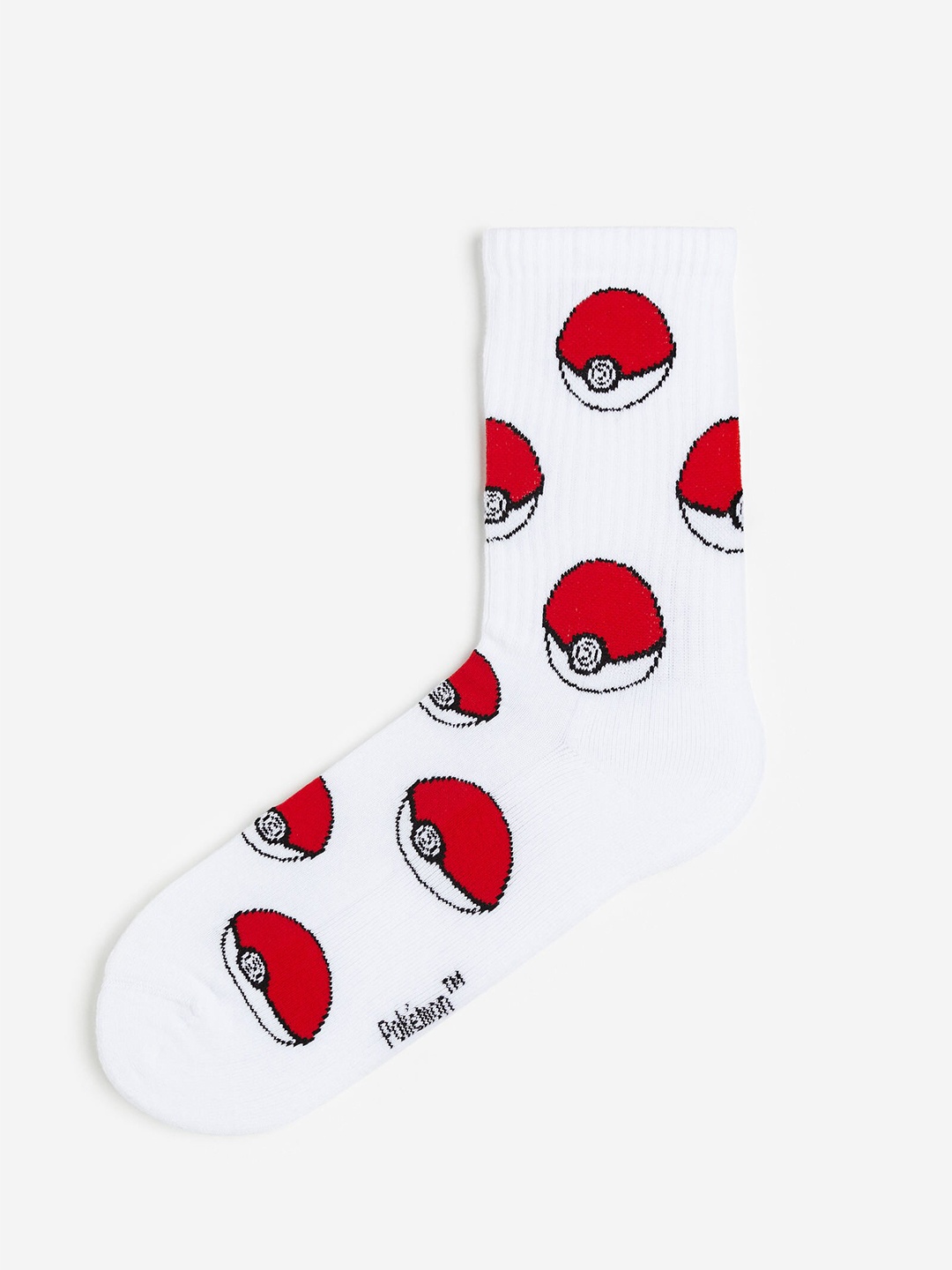 

H&M Men Motif-Detail Socks, White