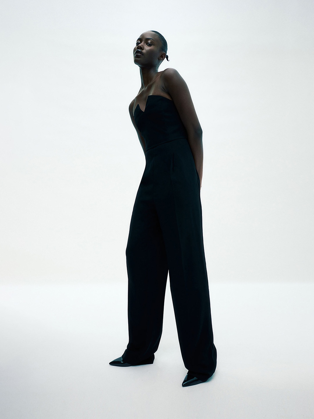 

H&M Tie-Belt Jumpsuit, Black