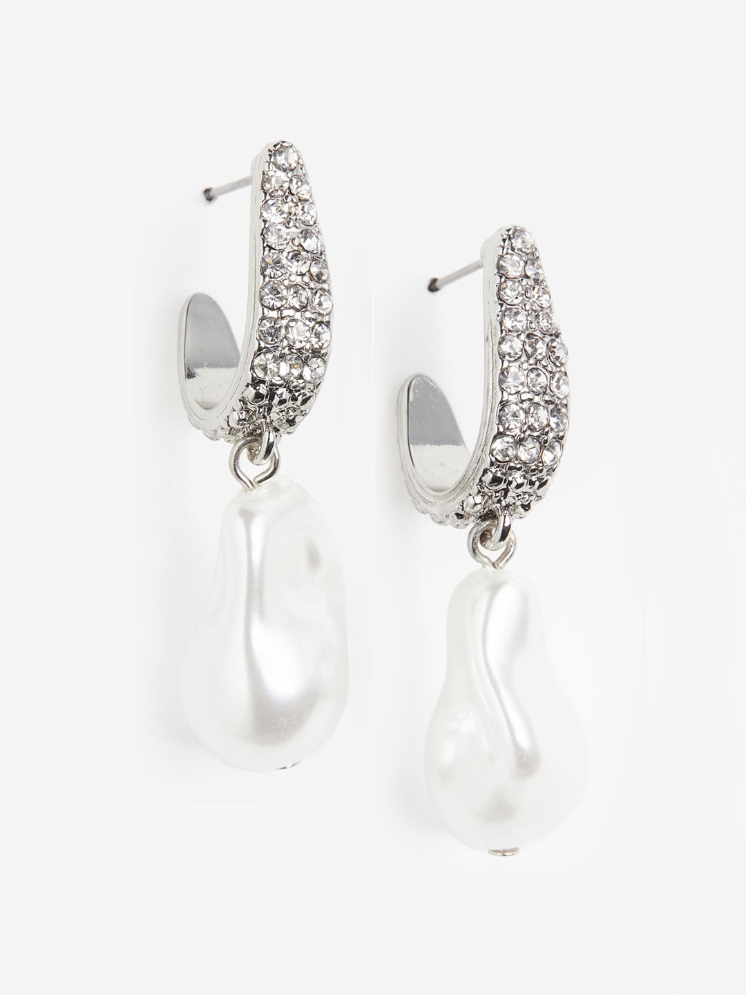 

H&M Pendant Drop Earrings, Silver