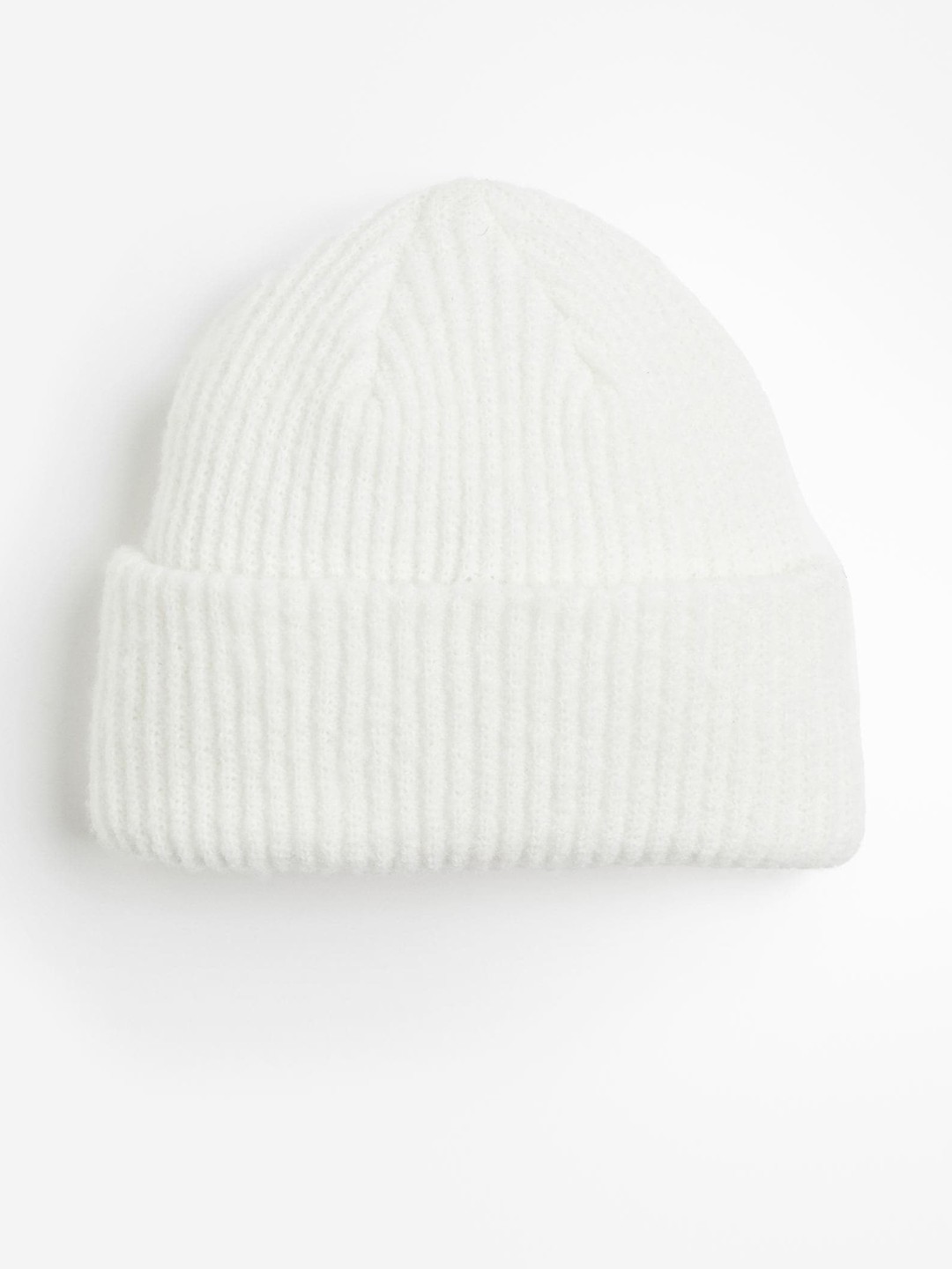 

H&M Women Rib-Knit Hat, White