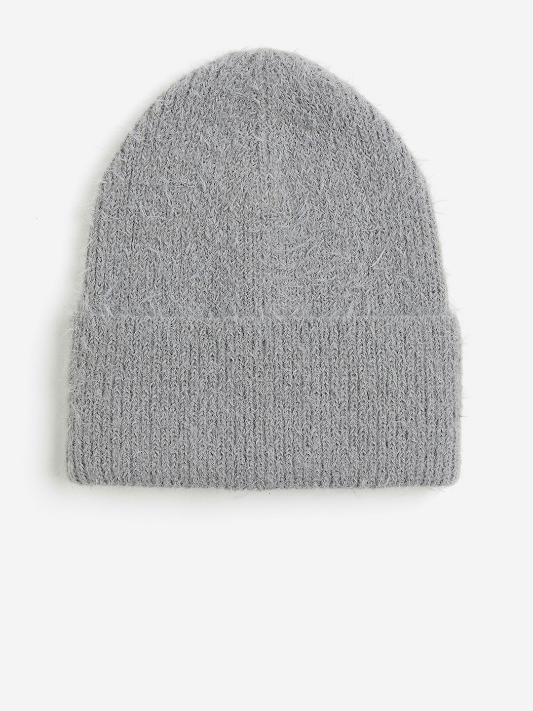

H&M Women Fluffy-Knit Hat, Grey