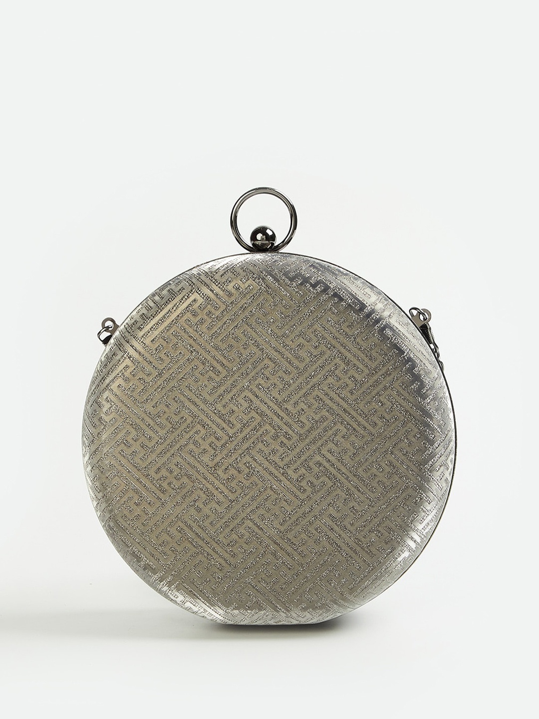 

CODE by Lifestyle Textured Embellished Box Clutche, Grey