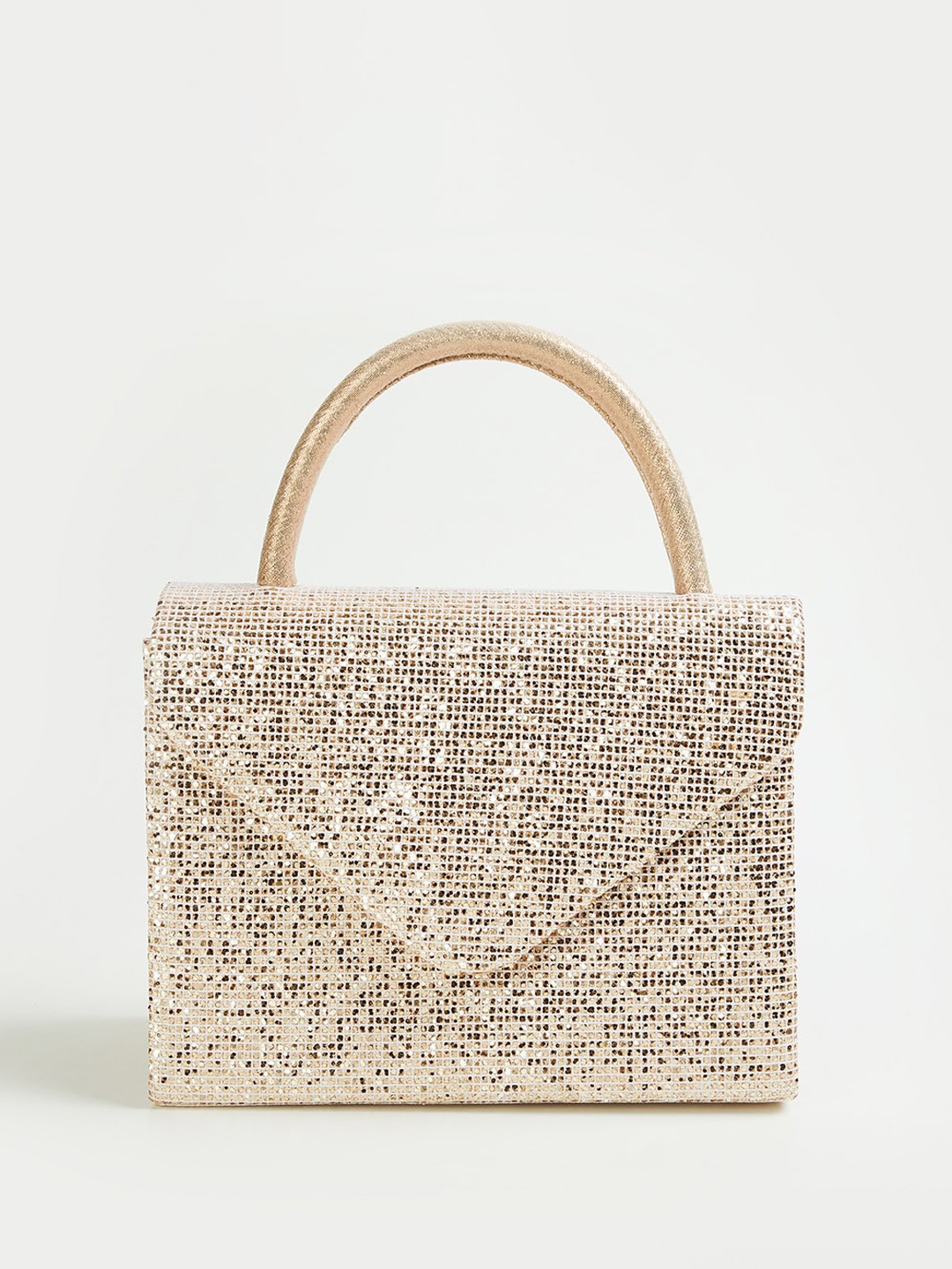 

CODE by Lifestyle Embellished Structured Sling Bag, Beige