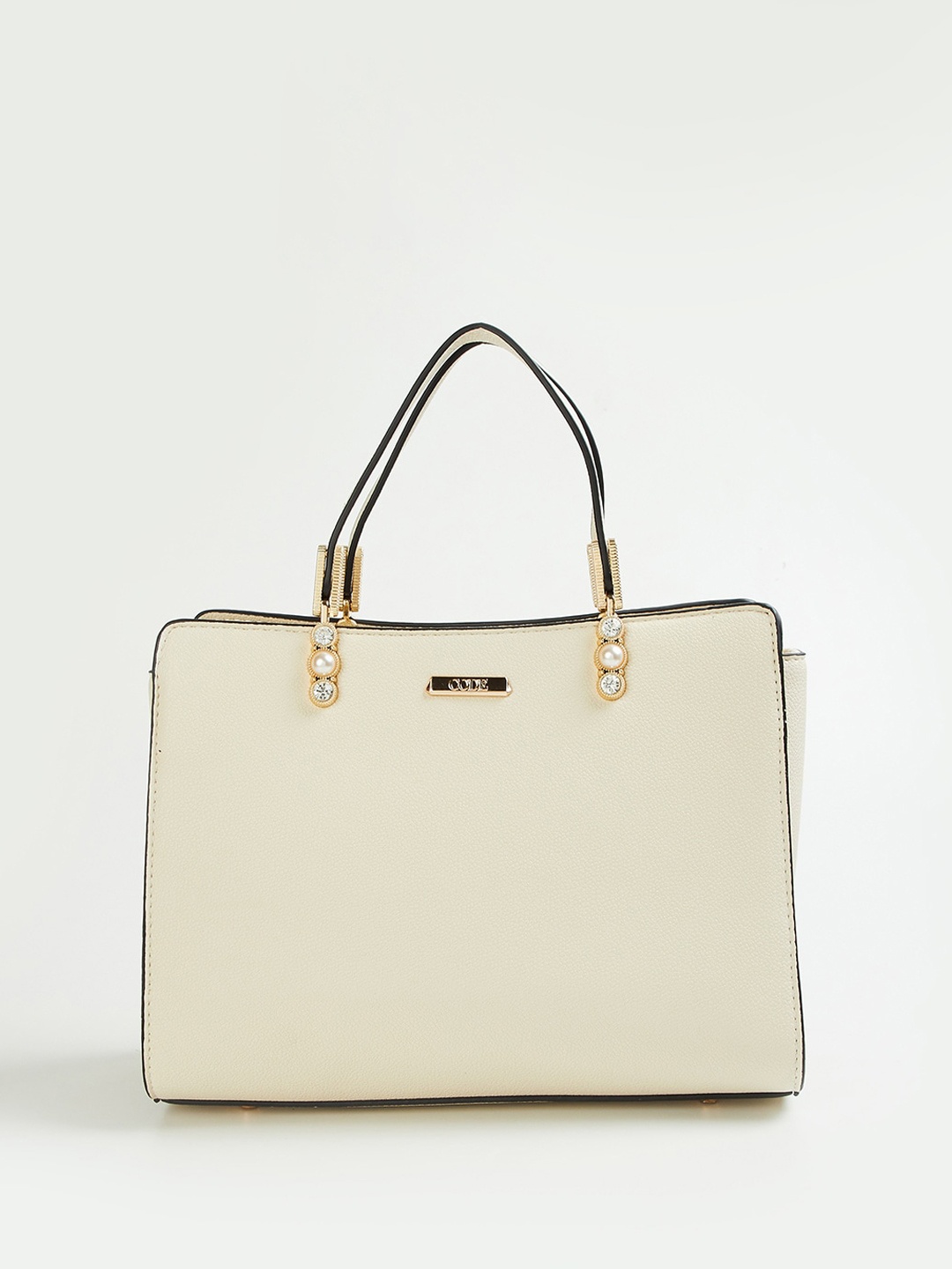 

CODE by Lifestyle Textured Oversized Structured Handheld Bag, Off white