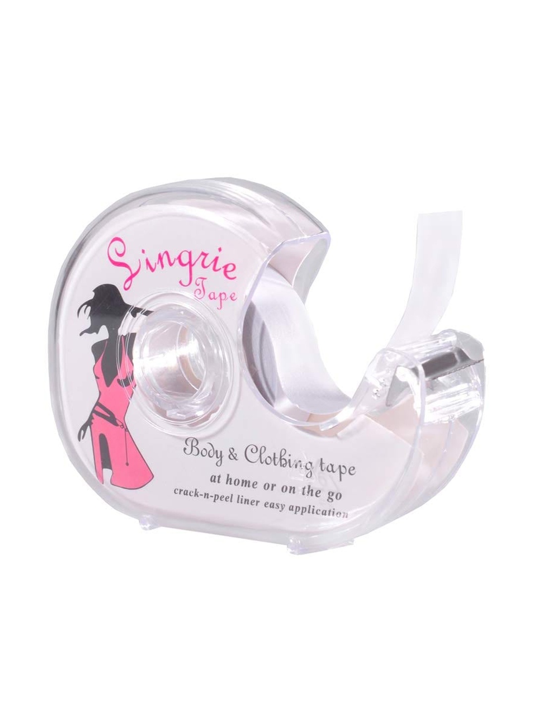 

PLUMBURY Double-Sided Body & Clothing Tape With Dispenser, Transparent