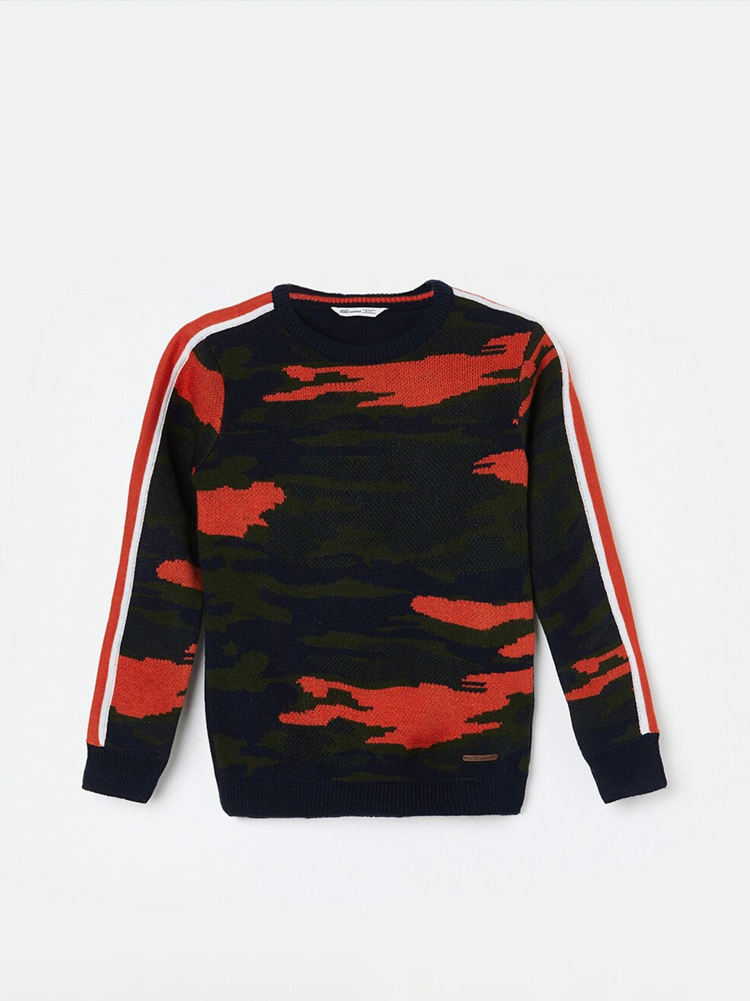 

Fame Forever by Lifestyle Boys Abstract Printed Pure Acrylic Pullover, Blue