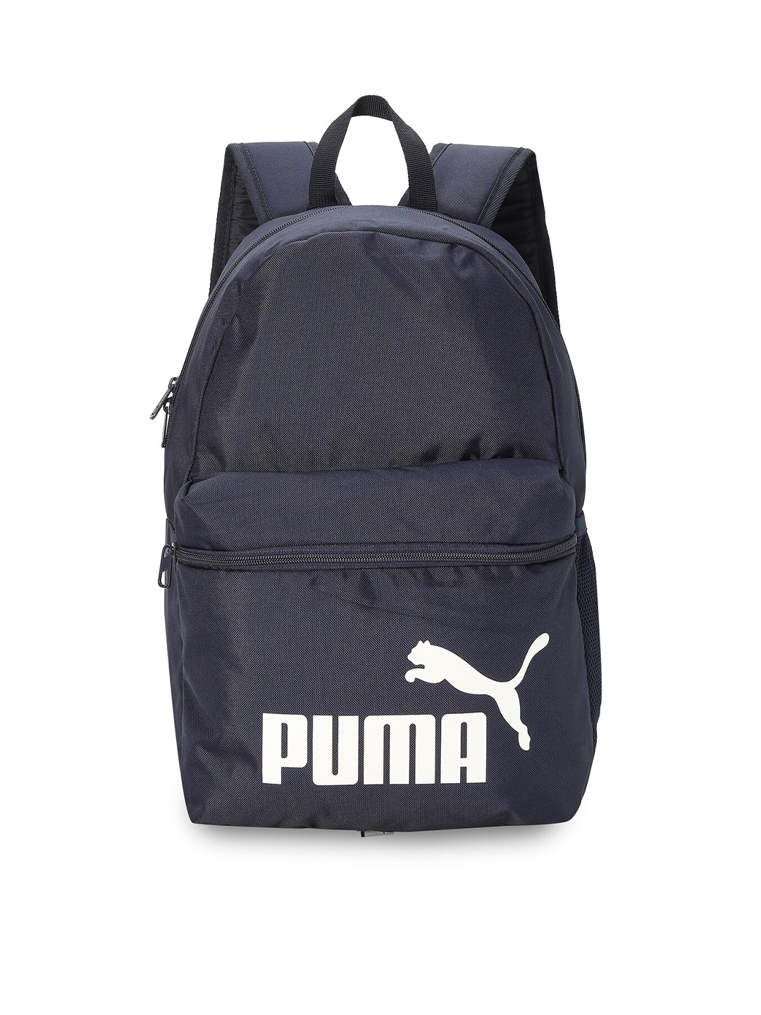 

Puma Unisex Brand Logo Printed Phase Padded Zip-Up Backpacks, Navy blue