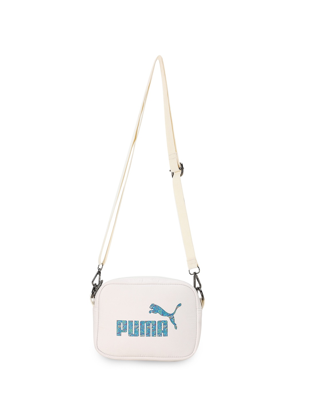 

Puma Women Brand Logo Printed Crossbody Sling Bag, White