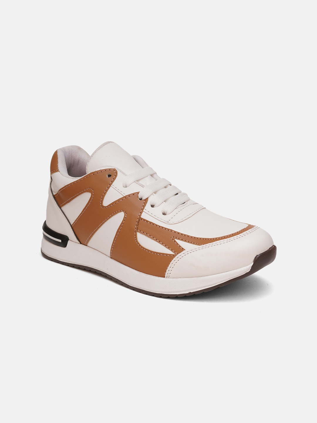 

HASTEN Women Colourblocked Comfort Insole Sneakers, Beige