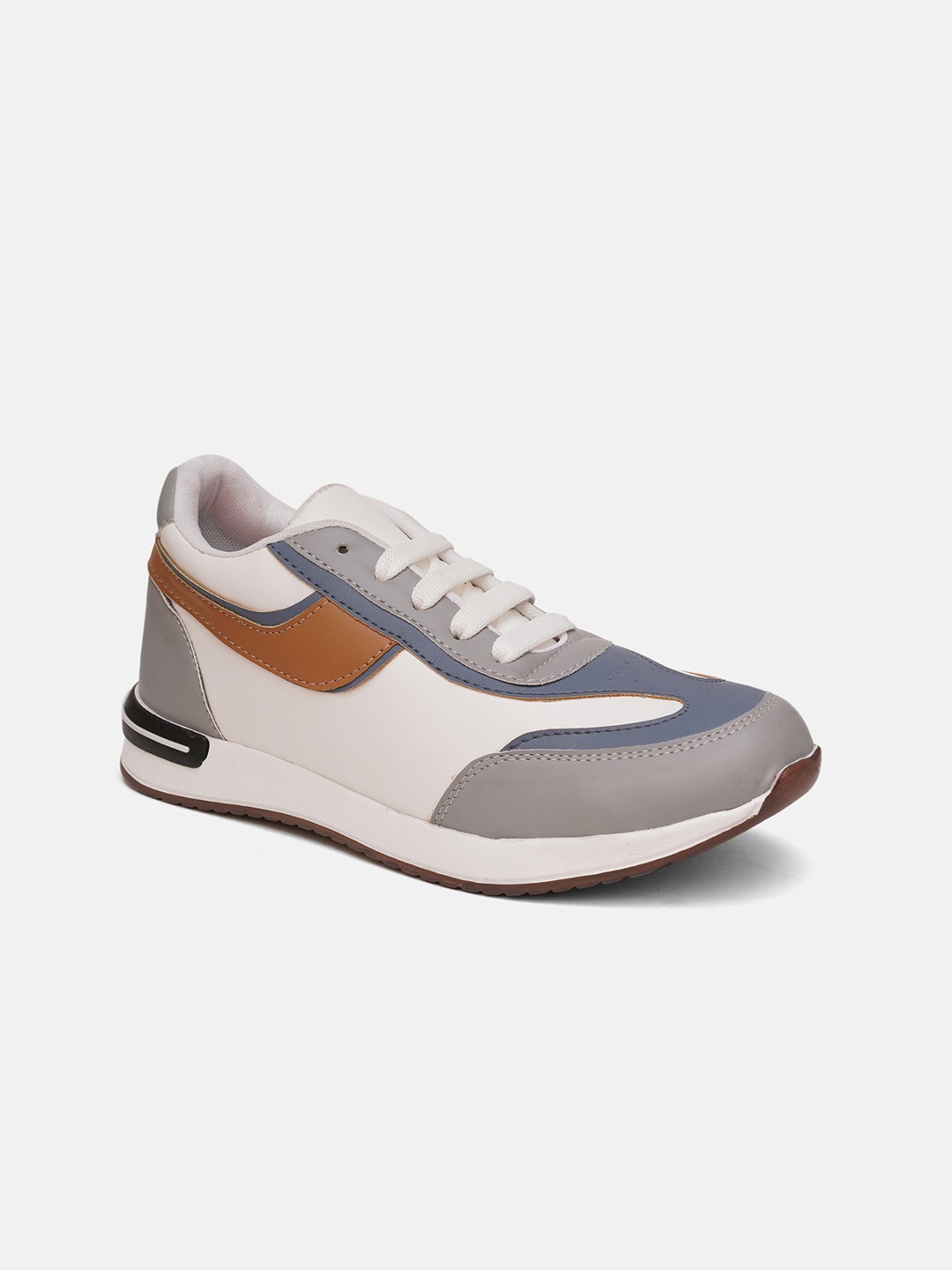 

HASTEN Colourblocked Lace-Up Sneakers, White